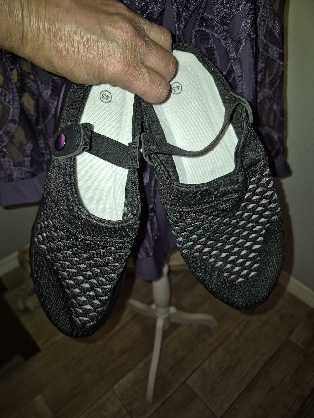 Women’s Black Mary Jane Knit Comfort Shoes